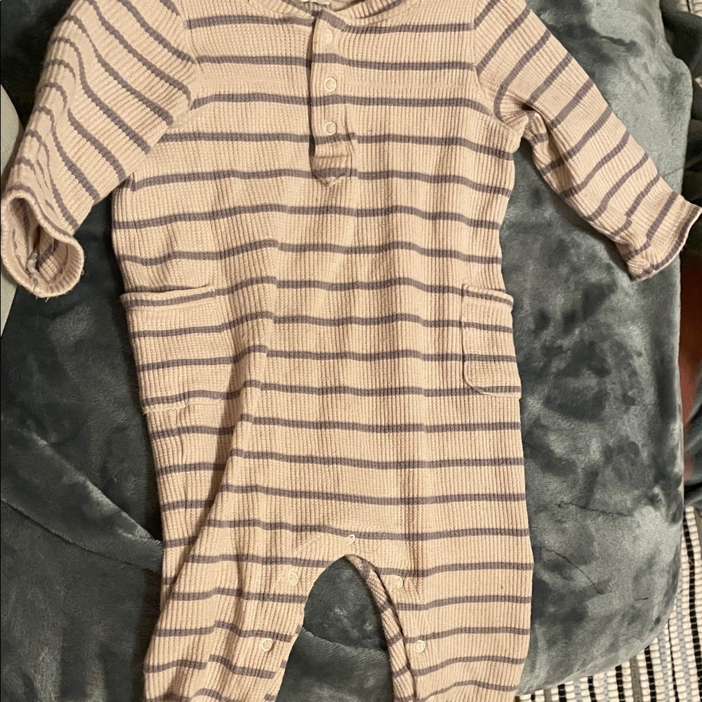 Angel Dear Pink and Purple Striped Bodysuit
